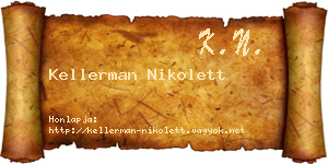 Kellerman Nikolett névjegykártya