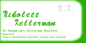 nikolett kellerman business card